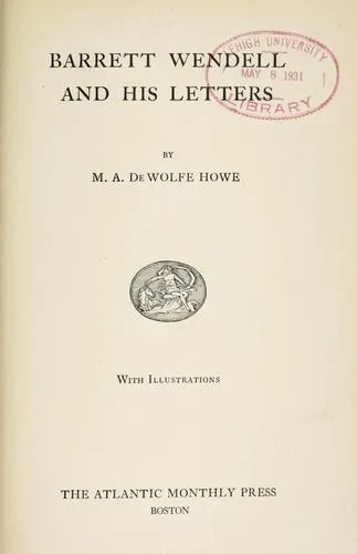 Barrett Wendell and His Letters の書影