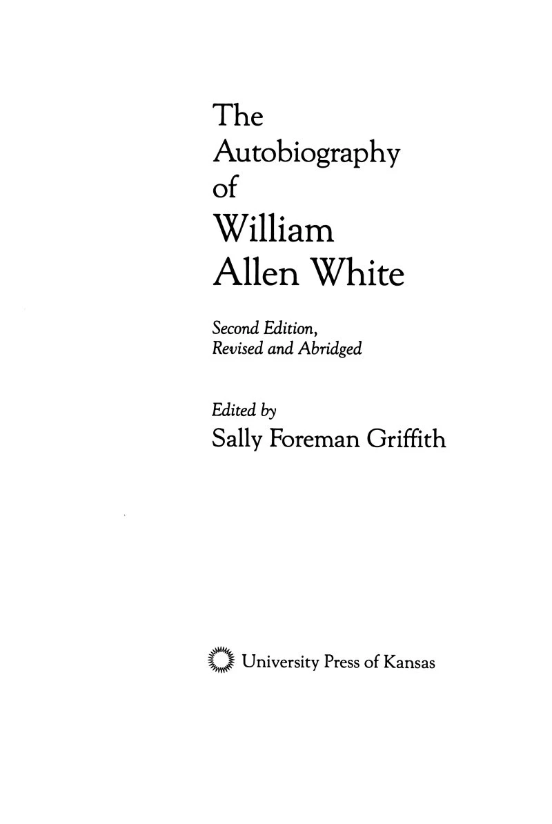The Autobiography of William Allen White の書影
