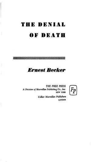 The Denial of Death の書影