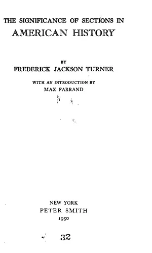 The Significance of Sections in American History の書影